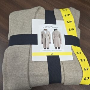 Como Vintage Size S Beige Midi Length Cardigan With Belt